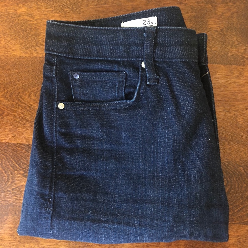 Gap 26 Short High Rise Skinny Dark Wash Jeans